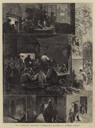 Die kommunistische Flüchtlingsgenossenschaftsküche in Newman Passage